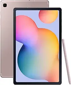 SAMSUNG Galaxy Tab S6 Lite (2024) 10.4' 64GB WiFi Android Tablet, S Pen Included, Gaming Ready, Long Battery Life, Slim Metal Design, Expandable Storage, US Version, Chiffon Pink, Amazon Exclusive