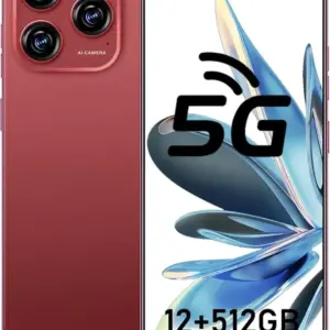 Android 13.0, 68+108MP Zoom Camera, Fingerprint Button Unlock-and take Photos,Dual SIM (Wine Red)